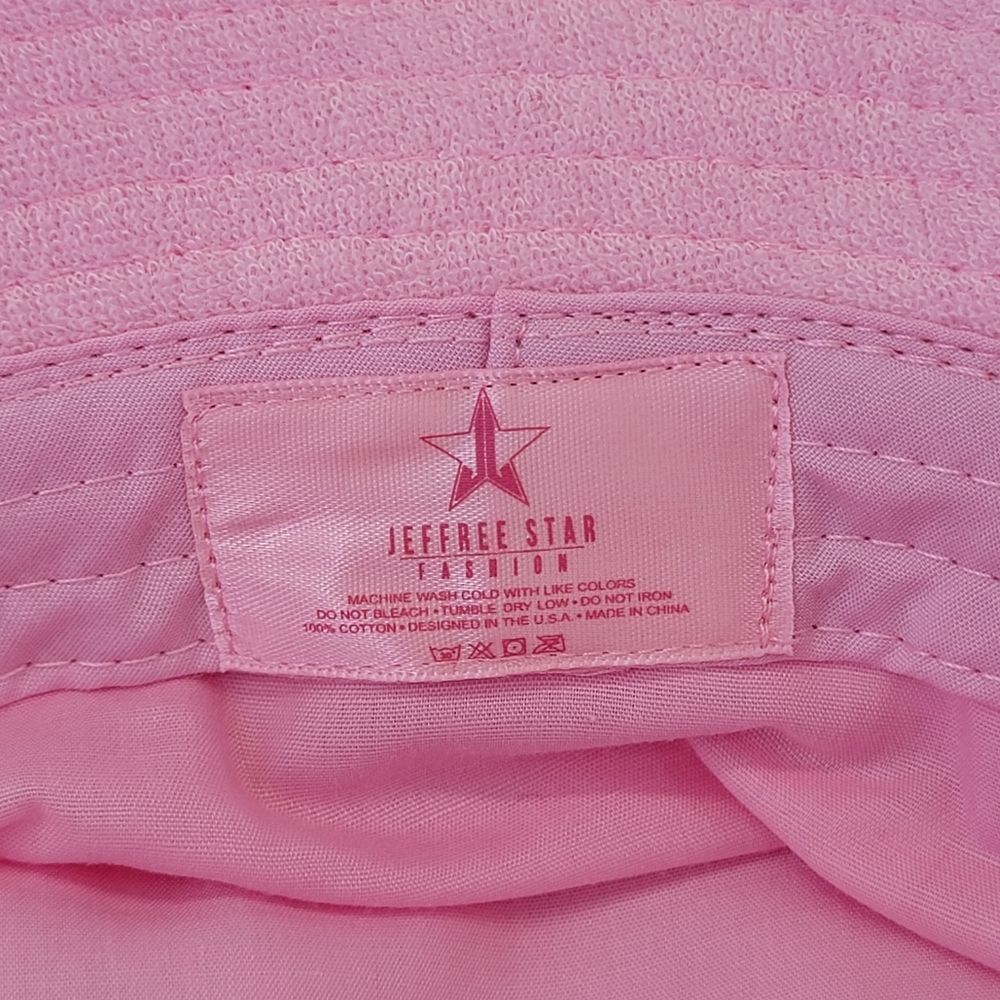 NWOT Jeffree Star Logo Pink Terry Cloth Bucket Hat - Picture 7 of 10